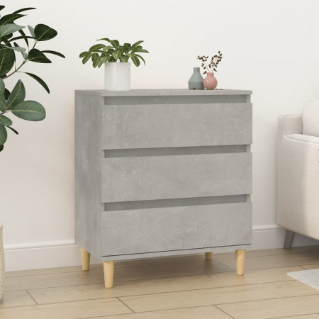 Servantă, gri beton, 60x35x70 cm, lemn prelucrat