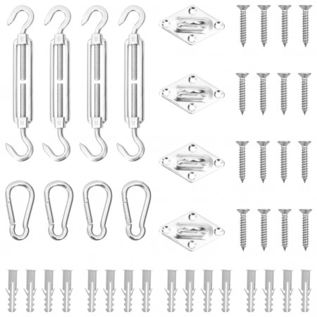 Set accesorii parasolar din oțel inoxidabil, 12 piese