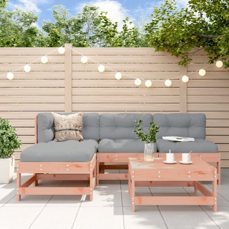 Set mobilier de grădină cu perne, 5 piese, lemn masiv douglas