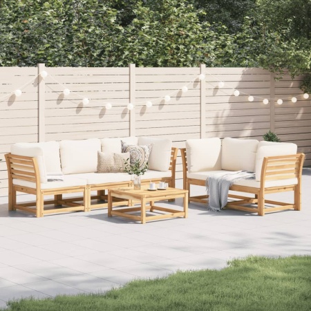 Set mobilier grădină cu perne, 6 piese, lemn masiv acacia