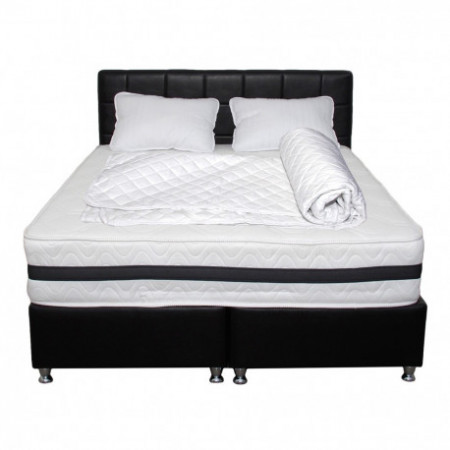 Set Saltea Superortopedica Tulip 140x200x30 plus 2 perne microfibra 50x70 plus Husa hipoalergenica - Img 1