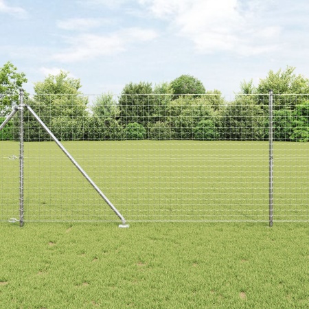 Stâlpi de gard cu vârf 26 buc Ø32 mm 140 cm Oțel galvanizat