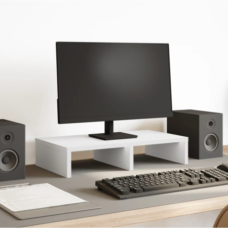 Suport de monitor, alb, 50x27x10 cm, lemn prelucrat