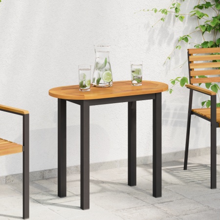 Suprafață Ovală din Lemn Solid de Acacia 80x40x2 cm