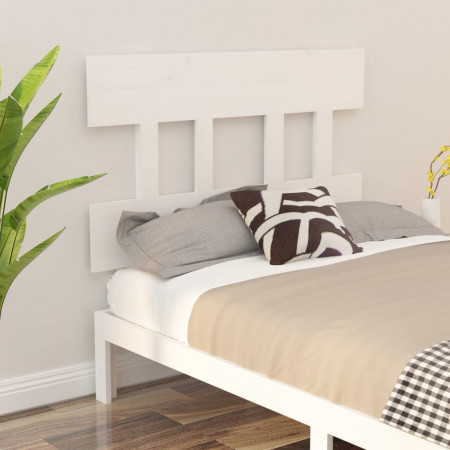 Tăblie de pat, alb, 93,5x3x81 cm, lemn masiv de pin
