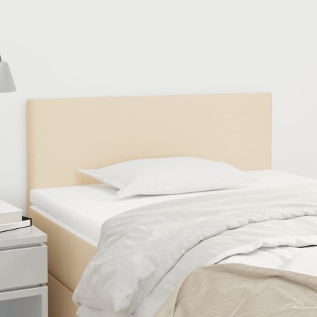 Tăblie de pat, crem, 100x5x78/88 cm, textil