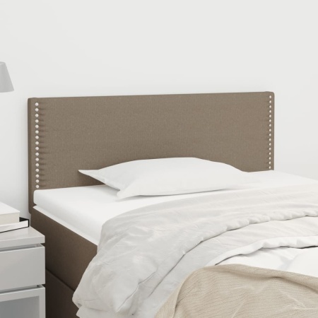 Tăblie de pat, gri taupe, 90x5x78/88 cm, textil