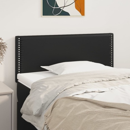 Tăblie de pat, negru, 90x5x78/88 cm, piele ecologică
