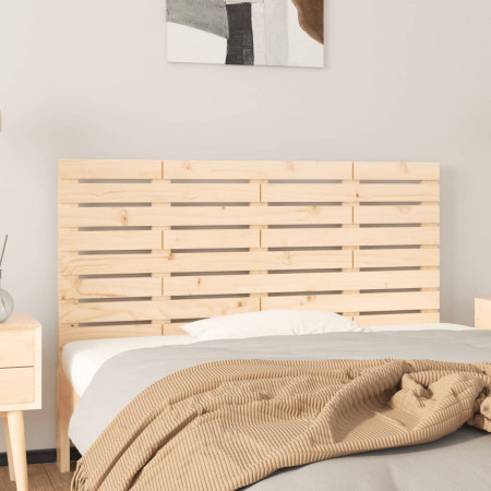 Tăblie de pat pentru perete, 126x3x63 cm, lemn masiv de pin