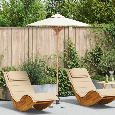 Umbrela de Grădină Alb Crem 150x210 cm din Bambus