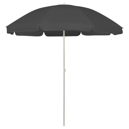 Umbrelă de soare de plajă, antracit, 240 cm