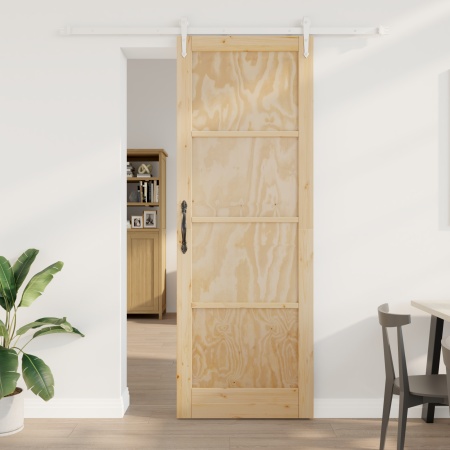 Ușa glisantă cu set de accesorii 83x232 cm din lemn masiv de pin, Ușa interioară ORKDAL 83x232x4 cm din lemn masiv de pin