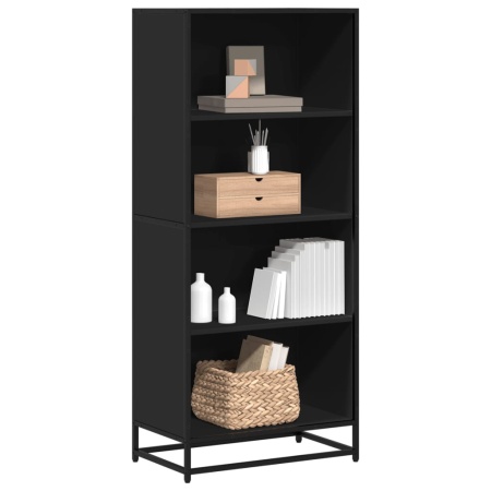 Bibliotecă, negru, 60x35x139 cm, lemn prelucrat
