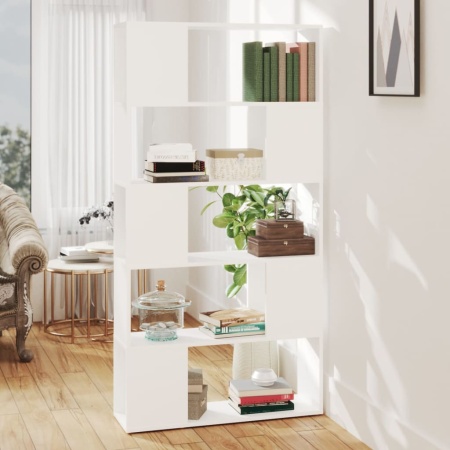 Bibliotecă/Separator cameră, alb, 80x24x155 cm, PAL