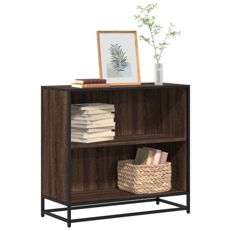 Bibliotecă, stejar maro, 80,5x35x76 cm, lemn prelucrat
