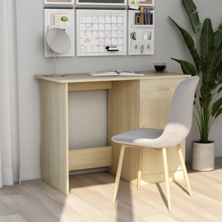 Birou, stejar sonoma, 100x50x76 cm, lemn prelucrat