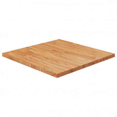 Blat masă pătrat maro deschis 60x60x2,5 cm lemn stejar tratat - Img 1