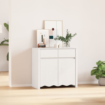 Bufet DRAMMEN Alb 79x43x75,5 cm Lemn Solid Pin