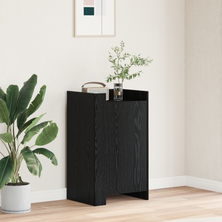 Bufet Stejar Negru 45x35x75 cm Lemn Ingineresc