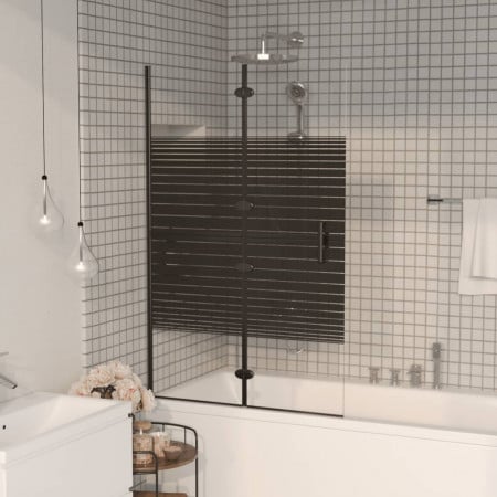 Cabină de duș pliabilă, negru, 80x140 cm, ESG