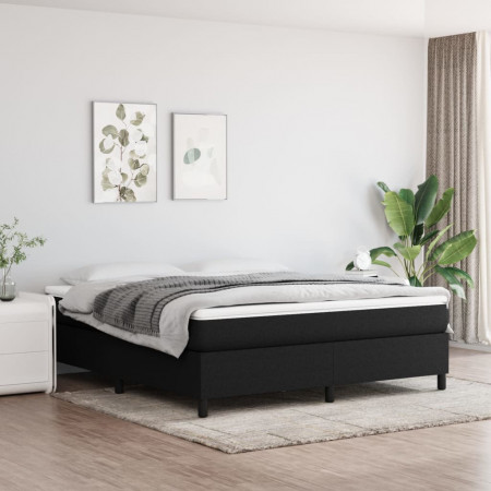 Cadru de pat box spring, negru, 180x200 cm, textil