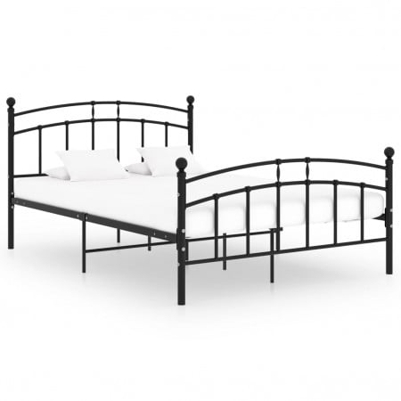Cadru de pat, negru, 200 x 200 cm, metal