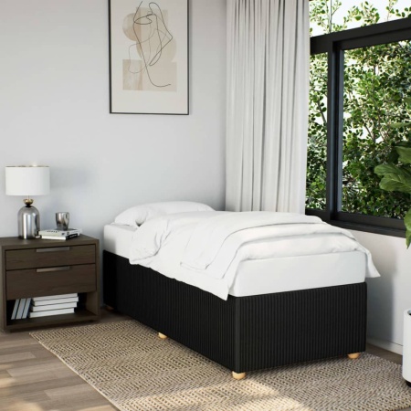 Cadru de pat, negru, 90 x 200 cm, material textil