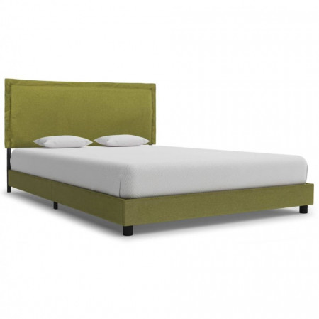 Cadru de pat, verde, 140 x 200 cm, material textil - Img 1