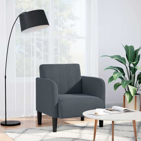Canapea Scaun cu cotiere Gri închis 54 cm catifea