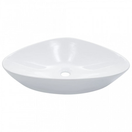Chiuvetă de baie, alb, 58,5 x 39 x 14 cm, ceramică - Img 1