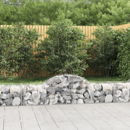 Coșuri gabion arcuite 6 buc, 200x50x40/60 cm, fier galvanizat