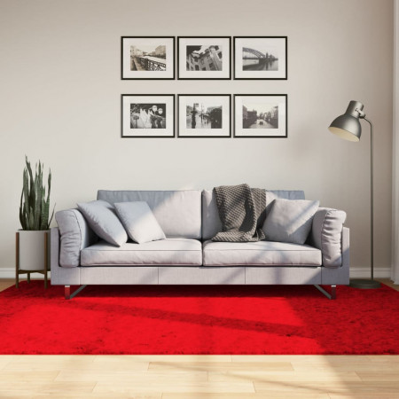 Covor HUARTE, fir scurt, moale și lavabil, roșu, 160x230 cm
