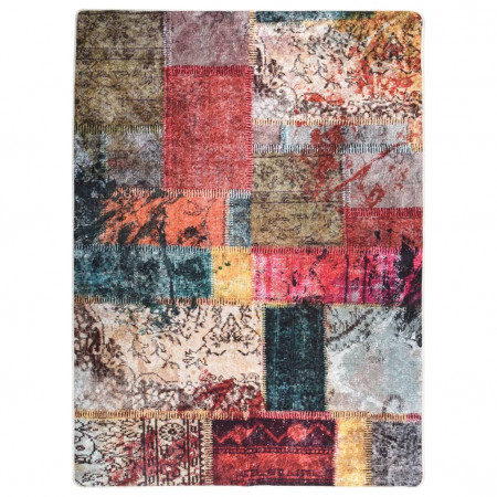 Covor lavabil, mozaic multicolor, 150x230 cm, anti-alunecare