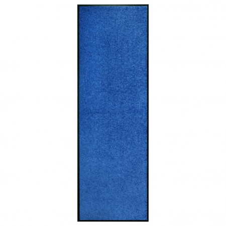 Covoraș de ușă lavabil, albastru, 60 x 180 cm - Img 1
