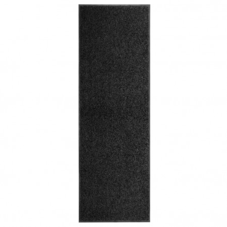 Covoraș de ușă lavabil negru 60x180 cm - Img 1