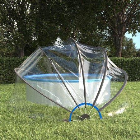Cupolă pentru piscină, rotund, 406x203 cm, PVC