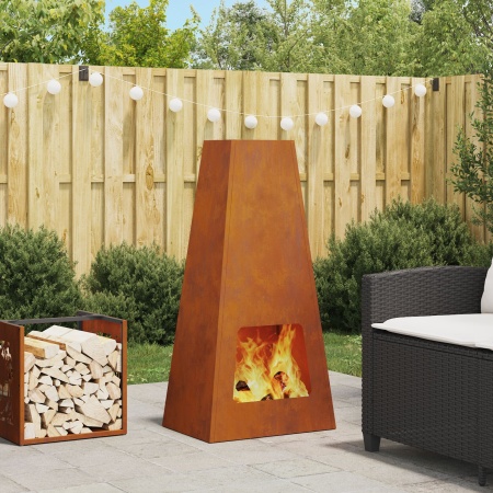 Cuptor pe foc 50x35x100 cm Oțel rezistent la intemperii