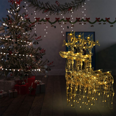 Decorațiuni reni de Crăciun, 3 buc., 60x16x100 cm, acril - Img 1