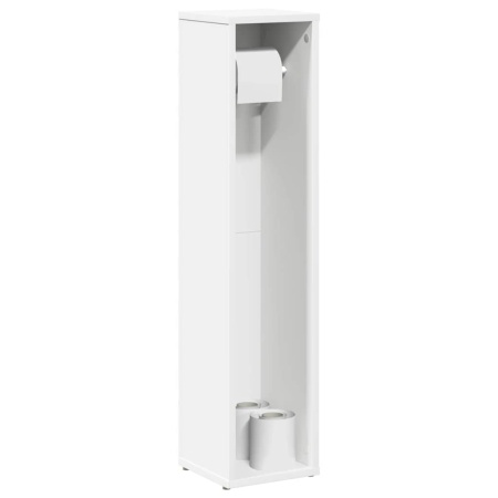 Dulap de baie cu suport role, alb, 20,5x20x90 cm