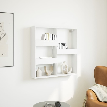Dulap de perete, alb, 80x15x80 cm, lemn prelucrat