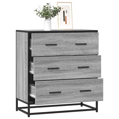 Dulap, gri sonoma, 68x35x76 cm, lemn prelucrat și metal