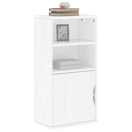 Dulap lateral „ODDA” alb 40x24x79 cm, lemn masiv de pin