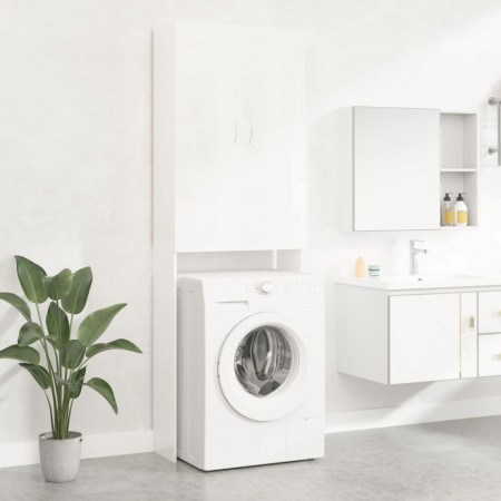Dulap mașina de spălat, alb extralucios, 64x25,5x190 cm - Img 1