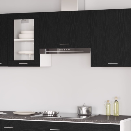 Dulap suspendat în stejar negru - 60x31x60 cm, Fabricat din lemn prelucrat
