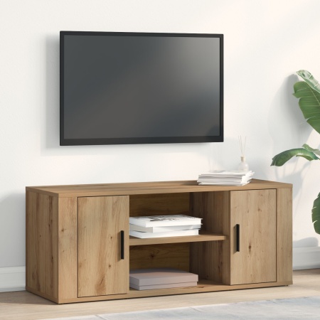 Dulap TV Artisan Stejar 100x35x40 cm Lemn compozit