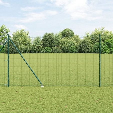 Gard Euro cu 7 Posturi de Spike 1.6x10 m Oțel Galvanizat Verde