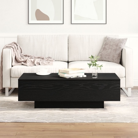 Masă de cafea Negru Stejar 100x30x36,5 cm Lemn prelucrat