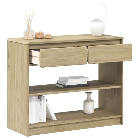 Măsuță consolă SAUDA, stejar, 89,5x36,5x73 cm, lemn masiv pin
