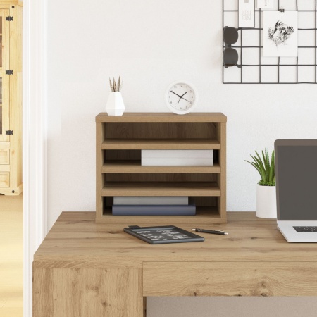 Organizator birou Stejar artizanal 36x26x29.5 cm Lemn de calitate