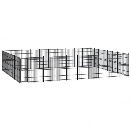 Padoc pentru câini de exterior, 73,73 m², oțel - Img 1